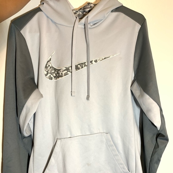 Baby Blue and Grey Thermal Nike Sweater - Picture 1 of 3